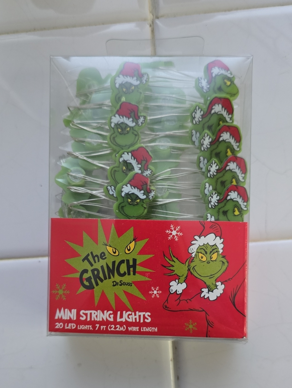 Hobby Lobby The Grinch Mini String Lights - Green and Red